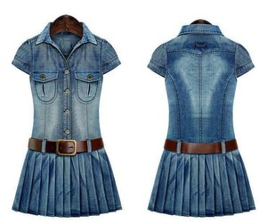 blue jean shirt dress plus size