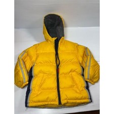 I Madison Kids Yellow Hooded Puffer Jacket with Fleece Lining
