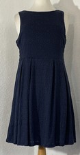 Mela Loves London Size 12 Dress Lined Lace Navy Blue Party Evening Work 622