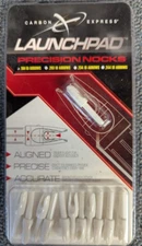 @NEW@ 12- Carbon Express Launch Pad Precision Nocks .166 White