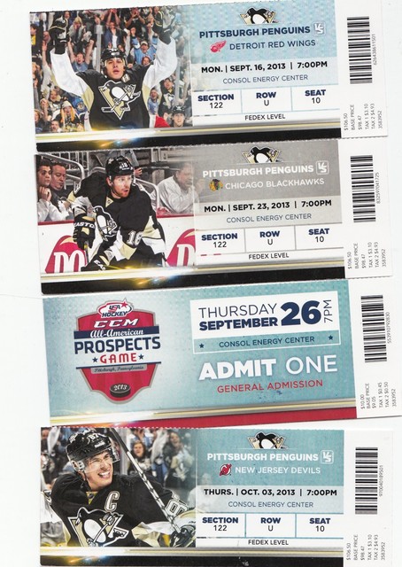2013-14 PITTSBURGH PENGUINS SEASON TICKET STUB PICK YOUR GAME CROSBY ...