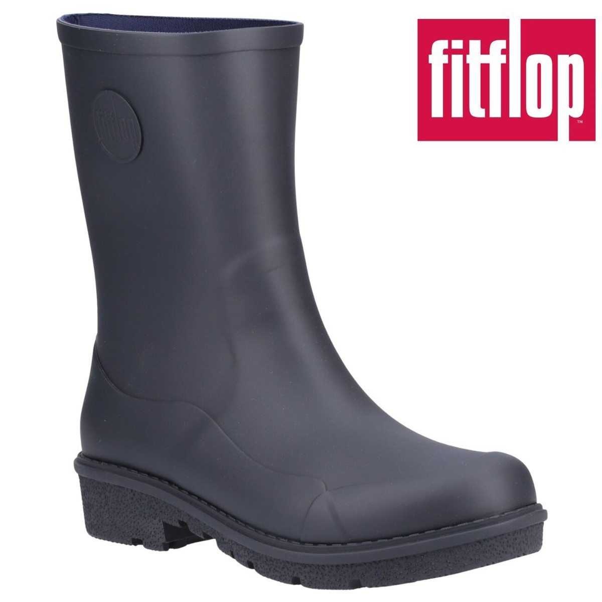 Ladies Short Calf Wellies Fitflop Wonderwelly Lightweight Rubber Womens  Boots