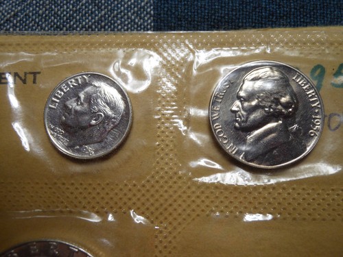 1956 US Proof Set with Reverse Die Gouge FS-701 Washington Quarter 90% Silver - Picture 10 of 12