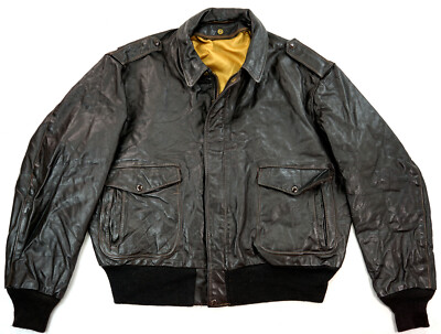 SCHOTT 184SM A-2 US Vintage Navy Piloten Bomber Flieger Lederjacke 60 XXL