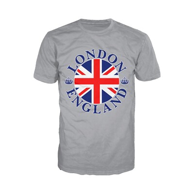 London Calling Crown Badge Herren T-Shirt UK Union Jack British Royal Crest Tee