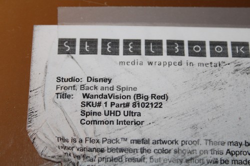 Disney Marvel Wandavision Steelbook Flexpack Metal Art Work Proof Front Cover - Picture 10 of 10