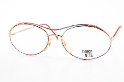 DOLCE VITA by CASANOVA Brille Mod. LC-12 C-09 54/20 Multicolored 24ct Gold Oval