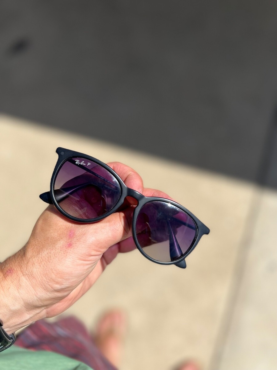 Gently use Ray-Ban Erika Classic Polarized ERIKA CLASSIC Sunglasses in Havana and Brown - RB4171 | Ray  main image 4