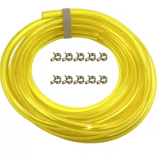 10ft 3/16" x 5/16" Gas Fuel Line Hose for Chainsaws Lawn Mower Generator w Clips