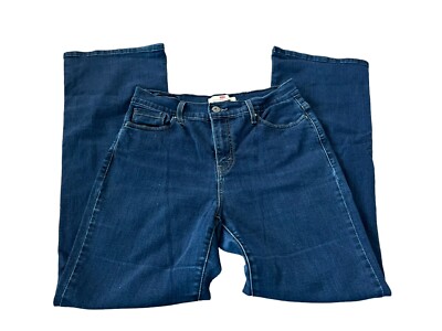 Levis 512 Womens Jeans Blue 12 Denim Cotton Blend Mid Rise Slimming Bootcut