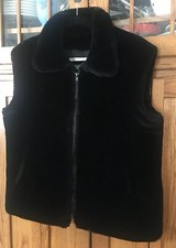 Faux Fur Vest Black Toronto Canada Medium Lrg Vintage Ski Nice Elegant Furry