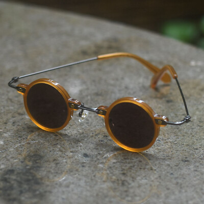Vintage Round Brown sunglasses men brown polarized  display picture 1