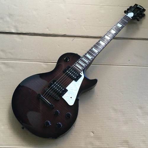 BURNY LP75-JP Joe Perry Les Paul Electric Guitar - See Thru Black