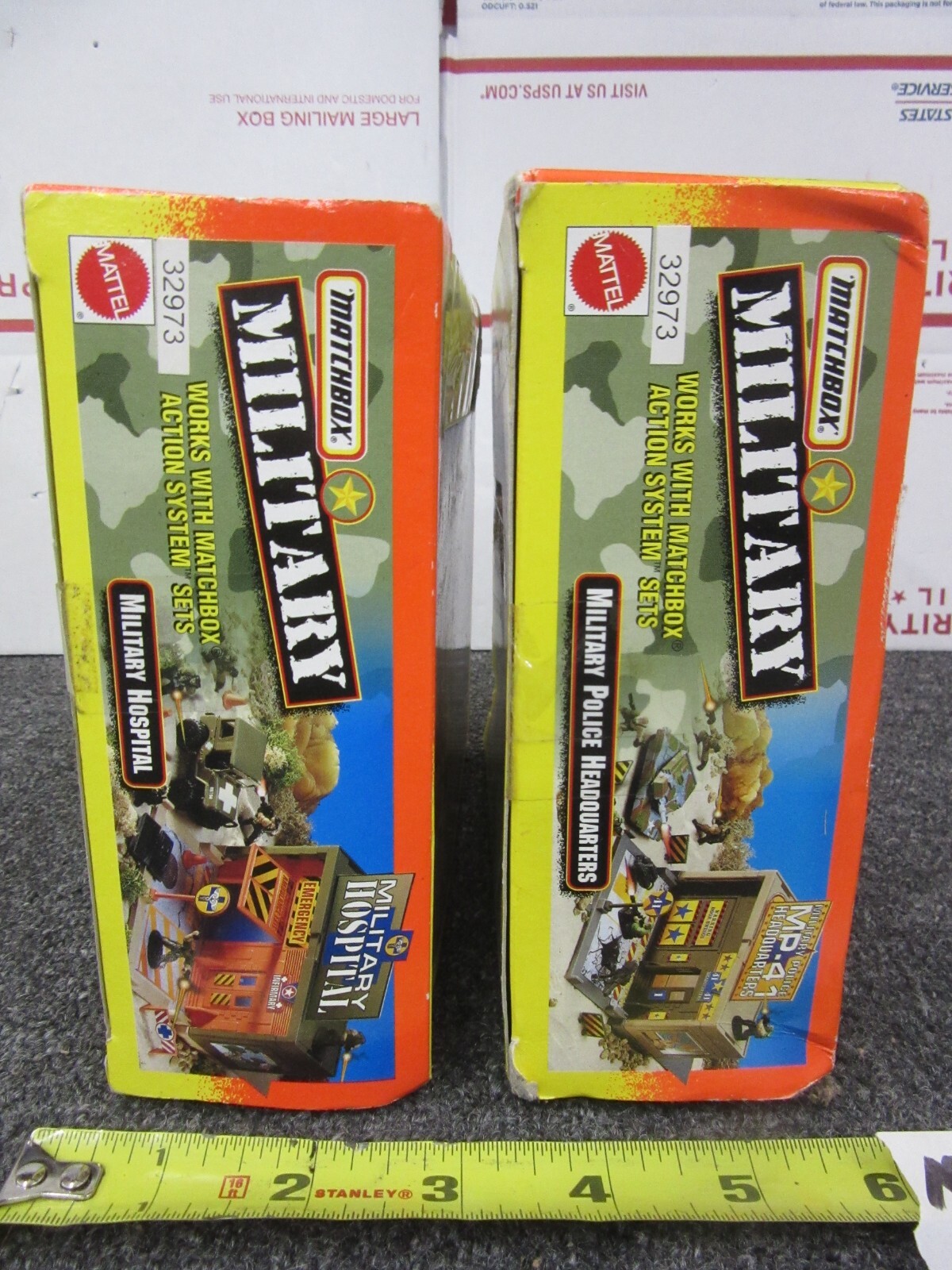 Military Matchbox MP41 and Hospital FOLD UP PLAYSET Mattel NEW figures