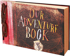 Scrapbook Photo Album,Our Adventure Book Scrapbook, Embossed Words Hard Cover