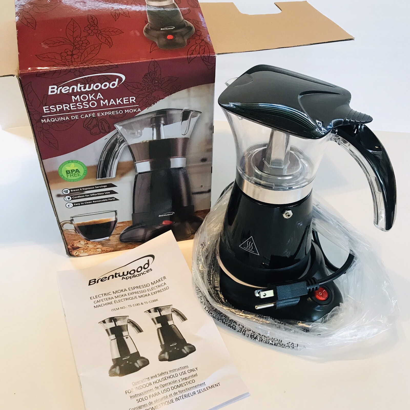 Ts-118bk Moka Espresso Coffee Maker 