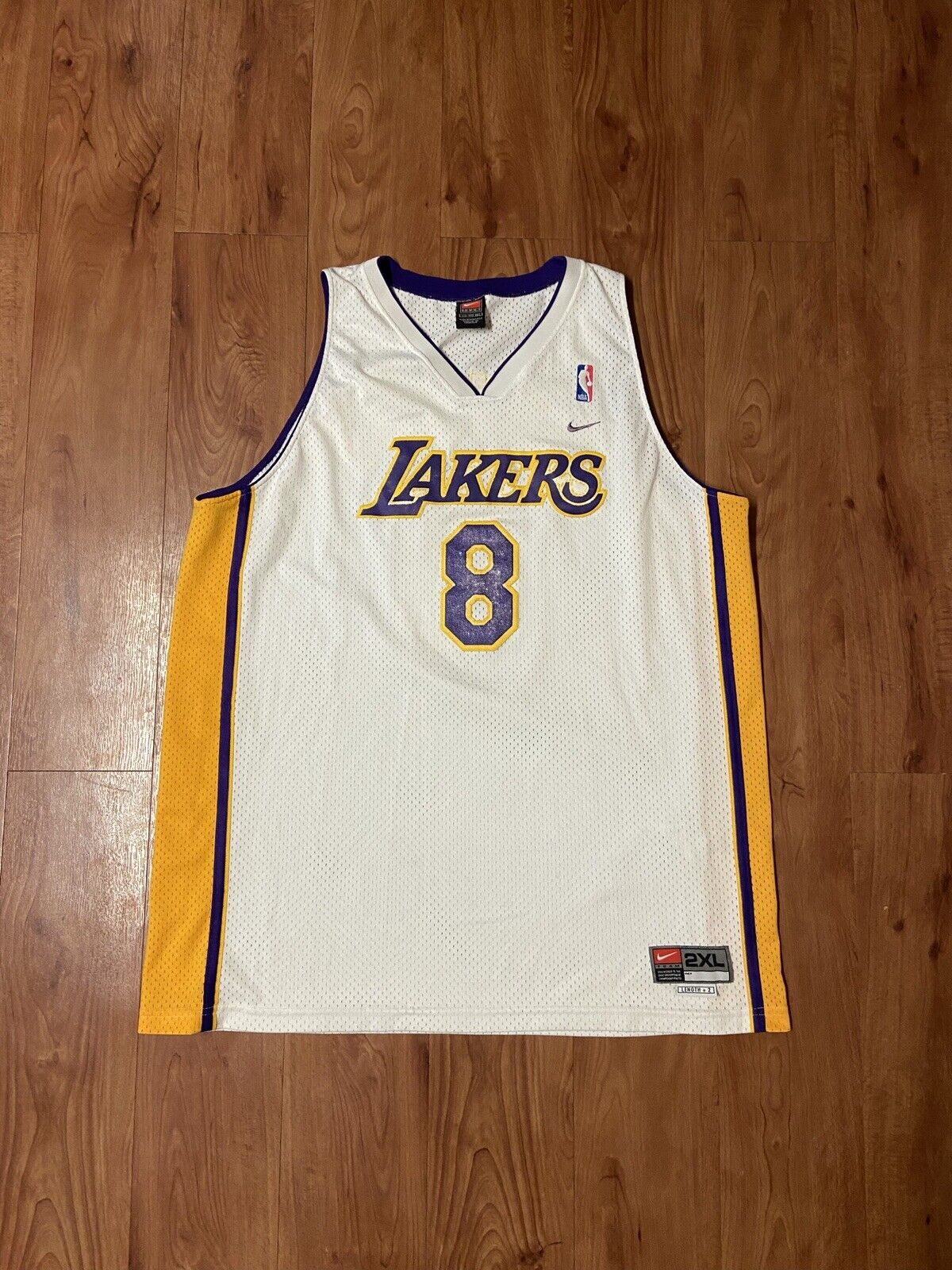 Vintage Nike Los Angeles Lakers Kobe Bryant #8 Swingman NBA Jersey Men's Sz  3XL