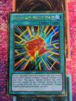 Carta Yu-Gi-Oh! Gagaga Academy Emergency Network (PGLD-EN028) - Rareza Gold Secret, Edición Unlimited