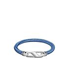 Sterling Silver Blue Rubber Steel #72 John Hardy Classic Chain 6mm Bracelet