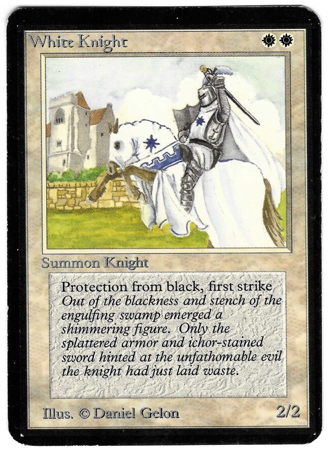 MTG White Knight Alpha -White Creature- art by Daniel Gelon Magic