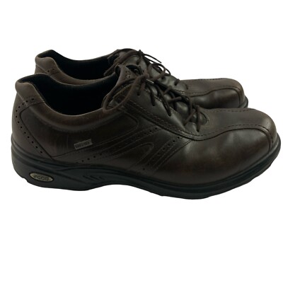 Ecco Golf Shoes Gore-tex Brown Leather Lace up Men 44 Removable Spikes 10-10 1/2