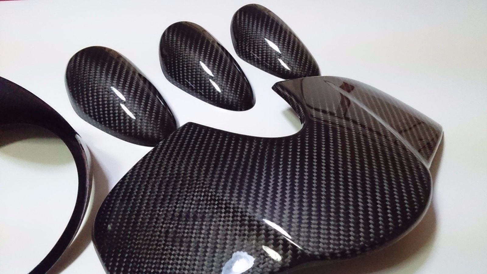 CARBON FIBER INSTRUMENT SPEED GAUGE CLUSTER PANEL HOOD POD COVER FOR