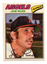 1977 Topps Baseball Patches Cloth Stickers #39 JOE RUDI 1 STAR Back Bottom 1970S