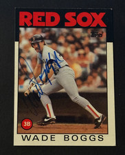 1986 TOPPS #510 WADE BOGGS HAND SIGNED AUTOGRAPH ON CARD AUTO * NRMT * - RED SOX