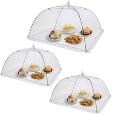 Mesh Food Cover Tent Umbrella, 3 Pack Food Domes, Food Covers Mesh Pop Up UK