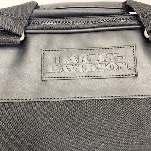 Harley Davidson Black Canvas Duffle Bag Travel Carry On Biker - Picture 2 of 6