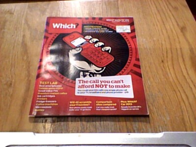 WHICH Magazine BEST SMARTPHONES MOST RELIABLE CAR ISSUE 2013 NM