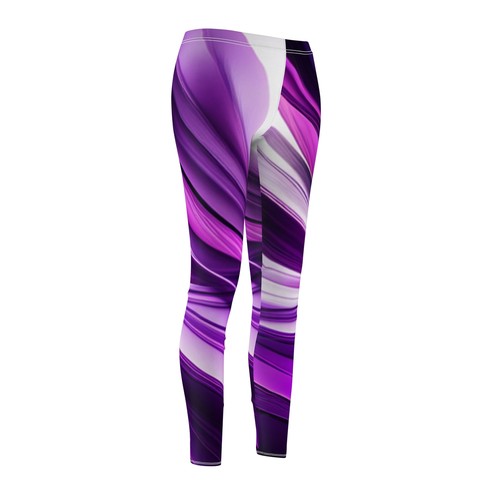 Colorful Women's Cut & Sew Casual Leggings (AOP) - Purple Combinations - Picture 5 of 8