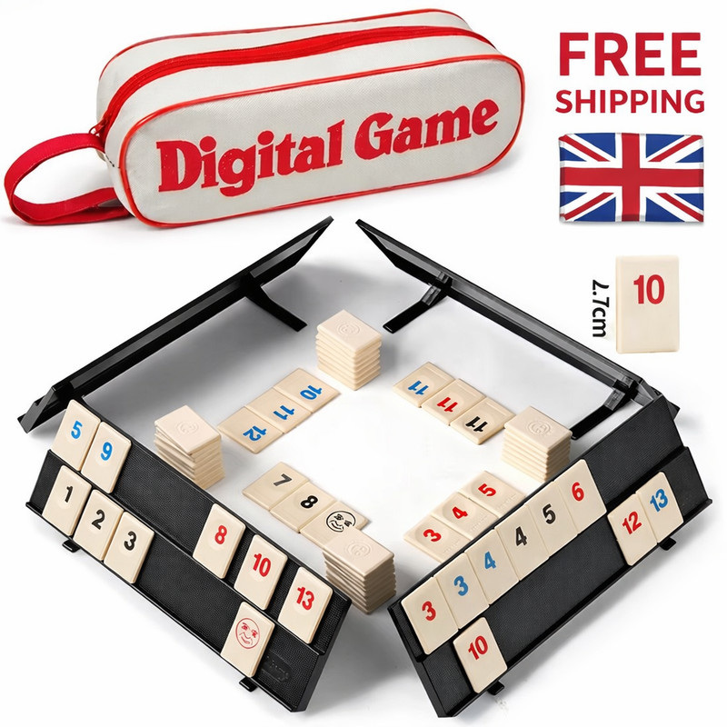 Rummikub Pouch Travel Game - Age + Compact & Portable Fun 2-4 Player Game-UK