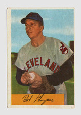 1954 Bowman MLB baseball card #4 - BOB HOOPER - Cleveland Indians