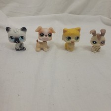Hasbro Littlest Pet Shop Lot Of 4 Cats Dog Bunny Magic Motion