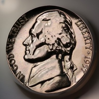 1957 5 Full Steps Gem Proof Jefferson Nickel | Beauties! FAST SHIPPING