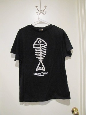 Cinque Terre T shirt Black Youth XL Black see chest measurement