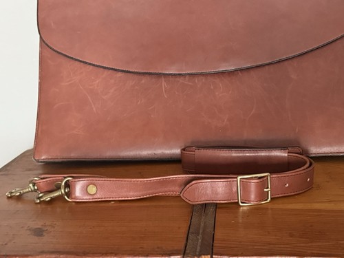 Vintage Frank Clegg Slim Portfolio Belting Leather Briefcase 17”x11”x2.5” - Picture 14 of 18