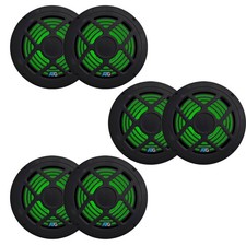8 Inch Black RGB LED Marine Speakers 3 Pair ATG8MRGB-B