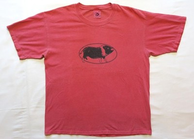 1990's Vintage T Shirt Authentic Pigment Dye Pig
