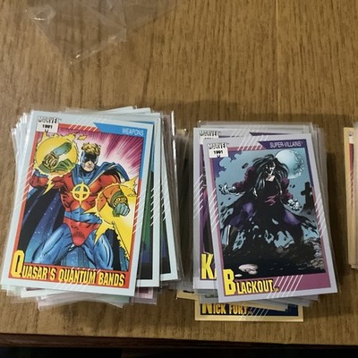 1991 marvel trading cards lot vintage Of 165 With Duplicate