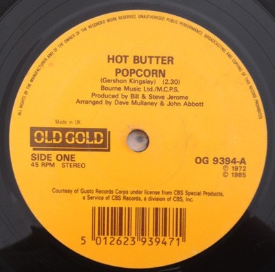 Hot Butter - Popcorn / Pepper Box - Used Vinyl Record 7 - G6244z
