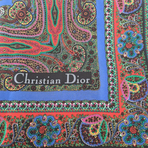 Christian Dior Vintage Magnifique Foulard Carré en Soie 34” x 34”