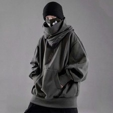 Mens Oversized Hoodie With Long Sleeves And P...