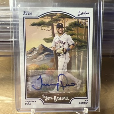 2025 Topps X Bob Ross the Joy of Baseball - Jeremy Pena #43 Titanium White /35