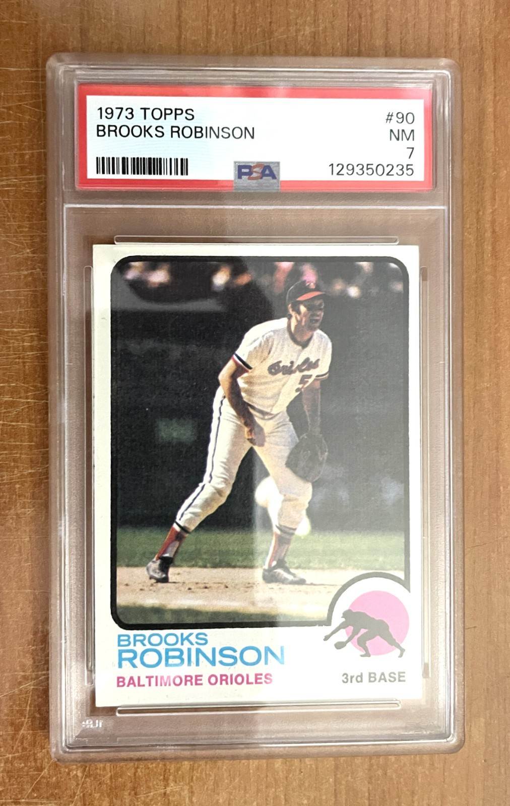 1973 Topps Baseball, Brooks Robinson Card #90, PSA 7