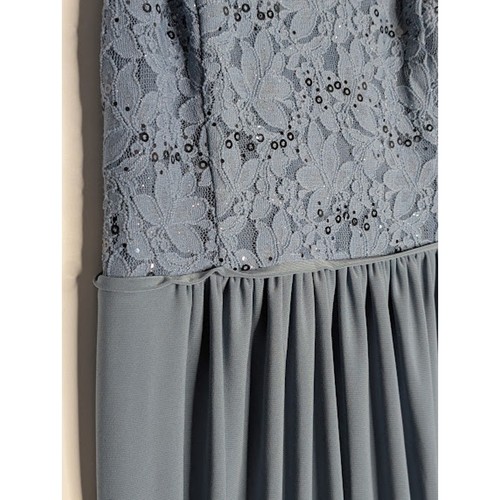 DB Studios Smokey blue gown Glitter lace with Balle size 10 NWT - Picture 3 of 7