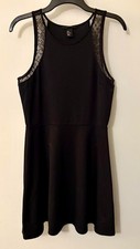 H&M Black Fit and Flare Dress, Size M