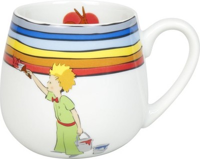 KÖNITZ 1111433036 Kuschelbecher DER KLEINE PRINZ - Regenbogen - 400 ml Porzel...