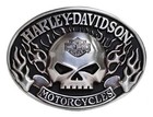 Harley-Davidson Men's Immunity Skull Belt Buckle, Antique Nickel Finish